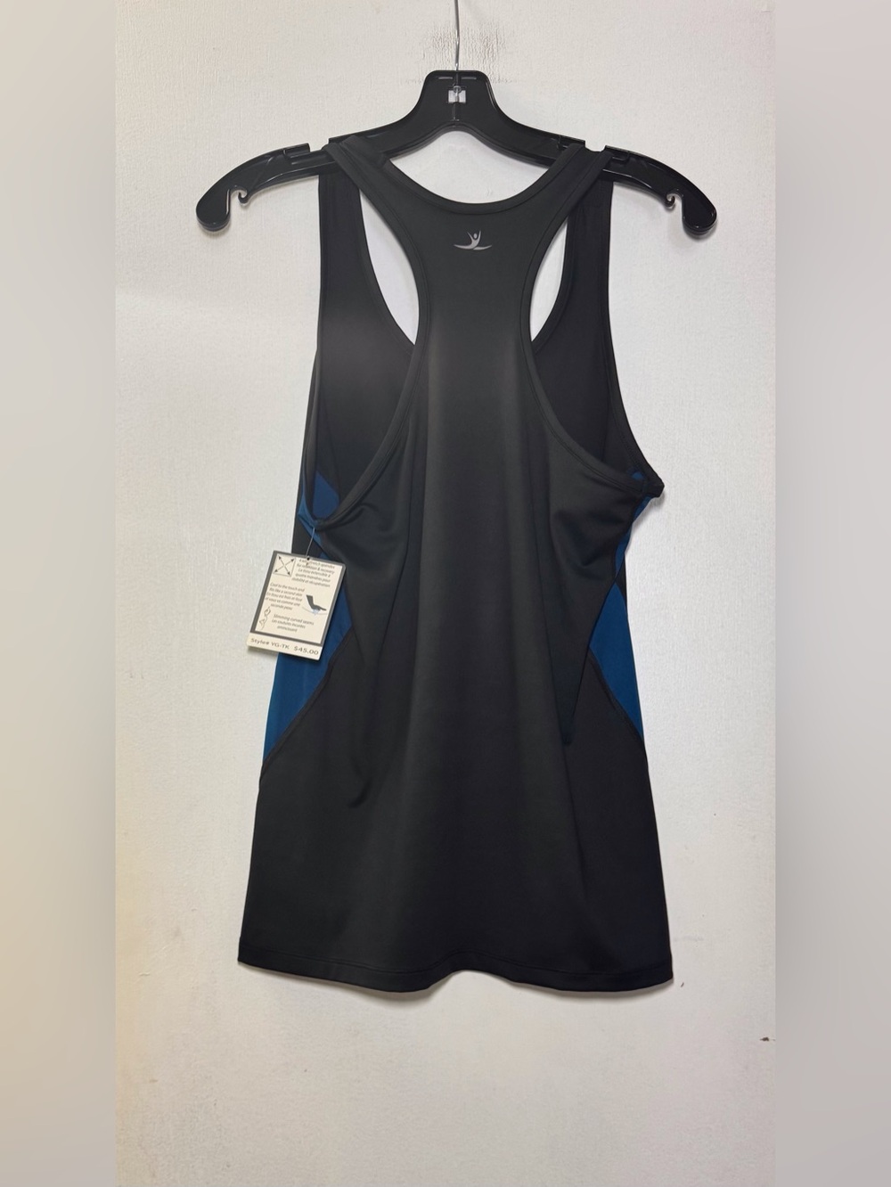 Citrus Racerback Active Tank-Black/Teal - Picture 3 of 6